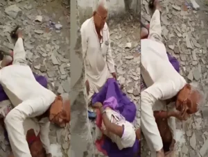 Indian Old Man Caught Red Handed When Sex in Abandoned Backyard