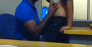 Indian Call Center Manager Enjoying With Teammate XXX