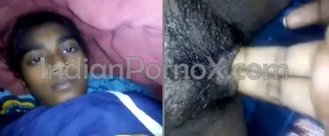 village wife fingering her Hairy pussy on cam