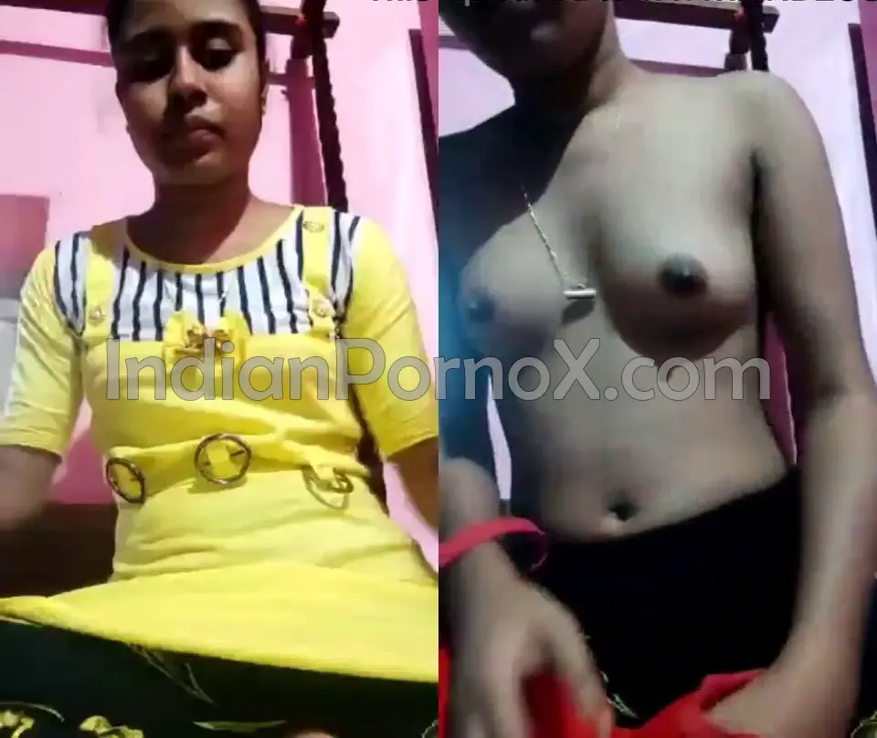 Desi girl small boobs showing to her lover