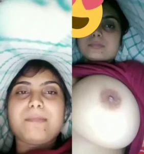 Cute Girlfriend Showing Her Big Round Boobs on Video Call