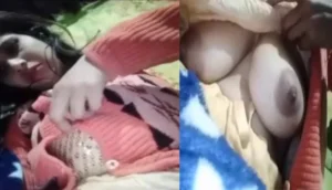 Indian Wife Boobs Show with Husband