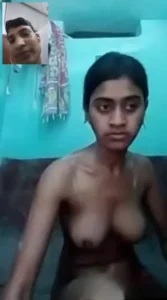 Bengali Girlfriend Taking Nude Bath on Video Call