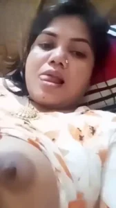 Bengali Wife Showing Boobs on IMO Video Call