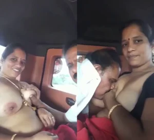 Mature South Indian Bhabhi Sex with Business Man Inside Car