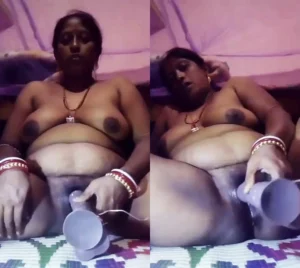 Indian Mature Wife Trying Dildo