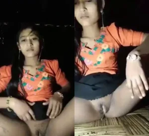 Assamese Girl Peeing by Fingering Her Pussy