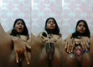 Horny Indian Girl Peeing after Fingering
